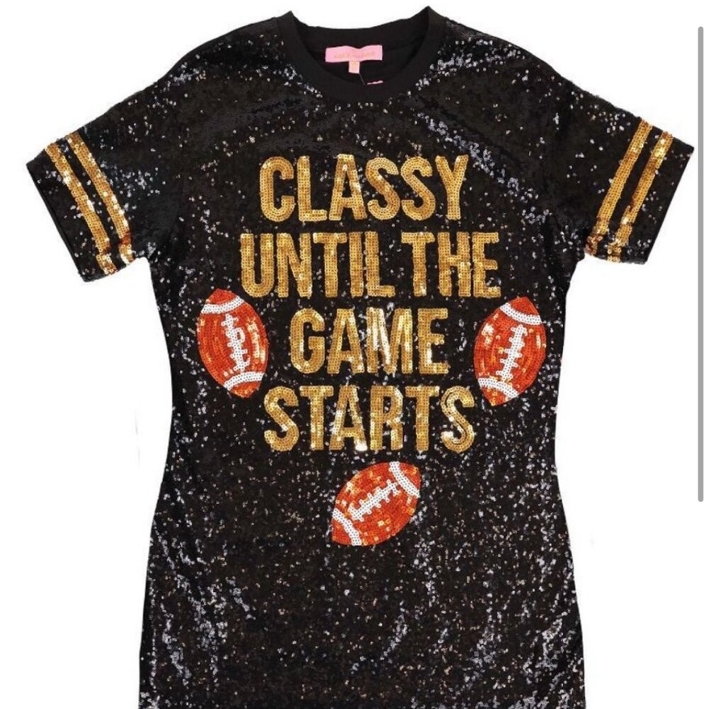 Sequin Classy Until The Game Star Football Dress. L/XL - Picture 4 of 6